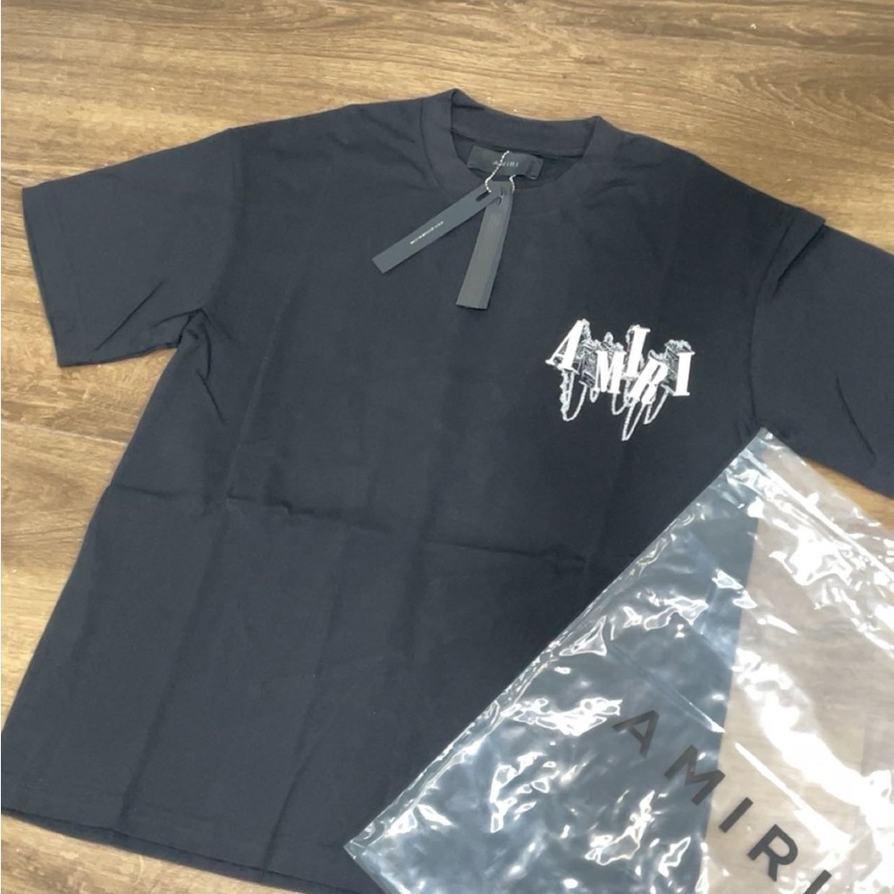 AMIRI Dark Tee with White Graphic